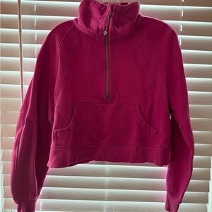 Lululemon Athletica Magenta Half-Zip Sweatshirt